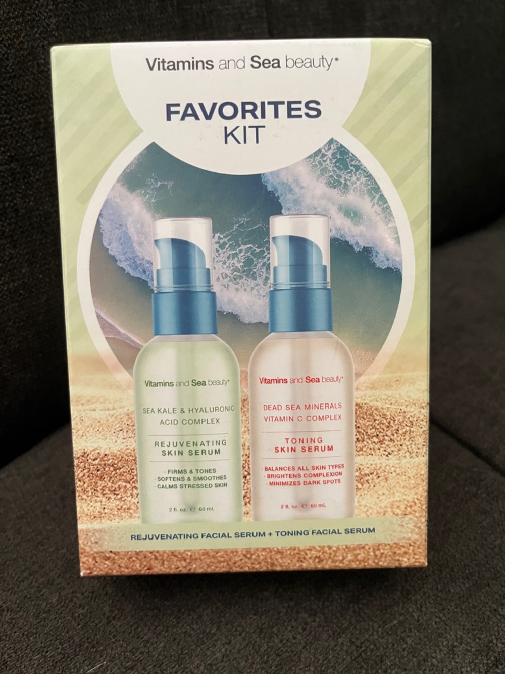 Vitamins & Sea Beauty Favorites Kit - Rejuvenating & Toning Serums (Green&Pink)